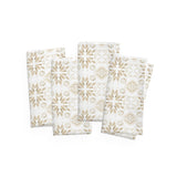 Painted Floral Pesach Cloth Napkins I Set of 4