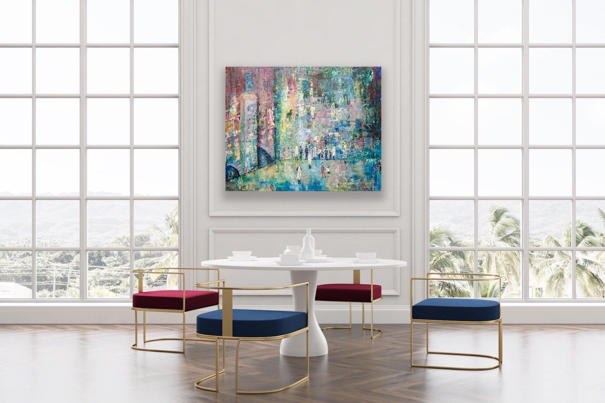 a living room filled with furniture and a window