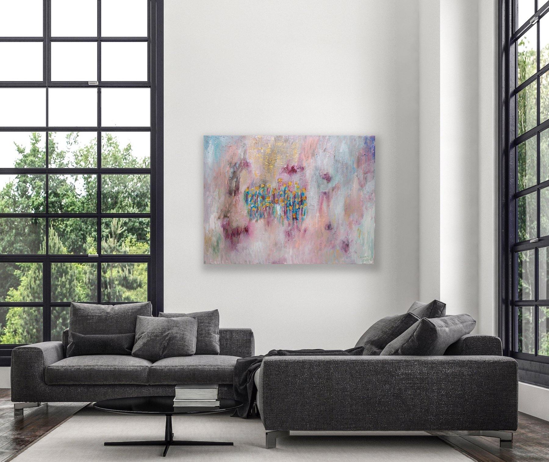 a living room filled with furniture and a window