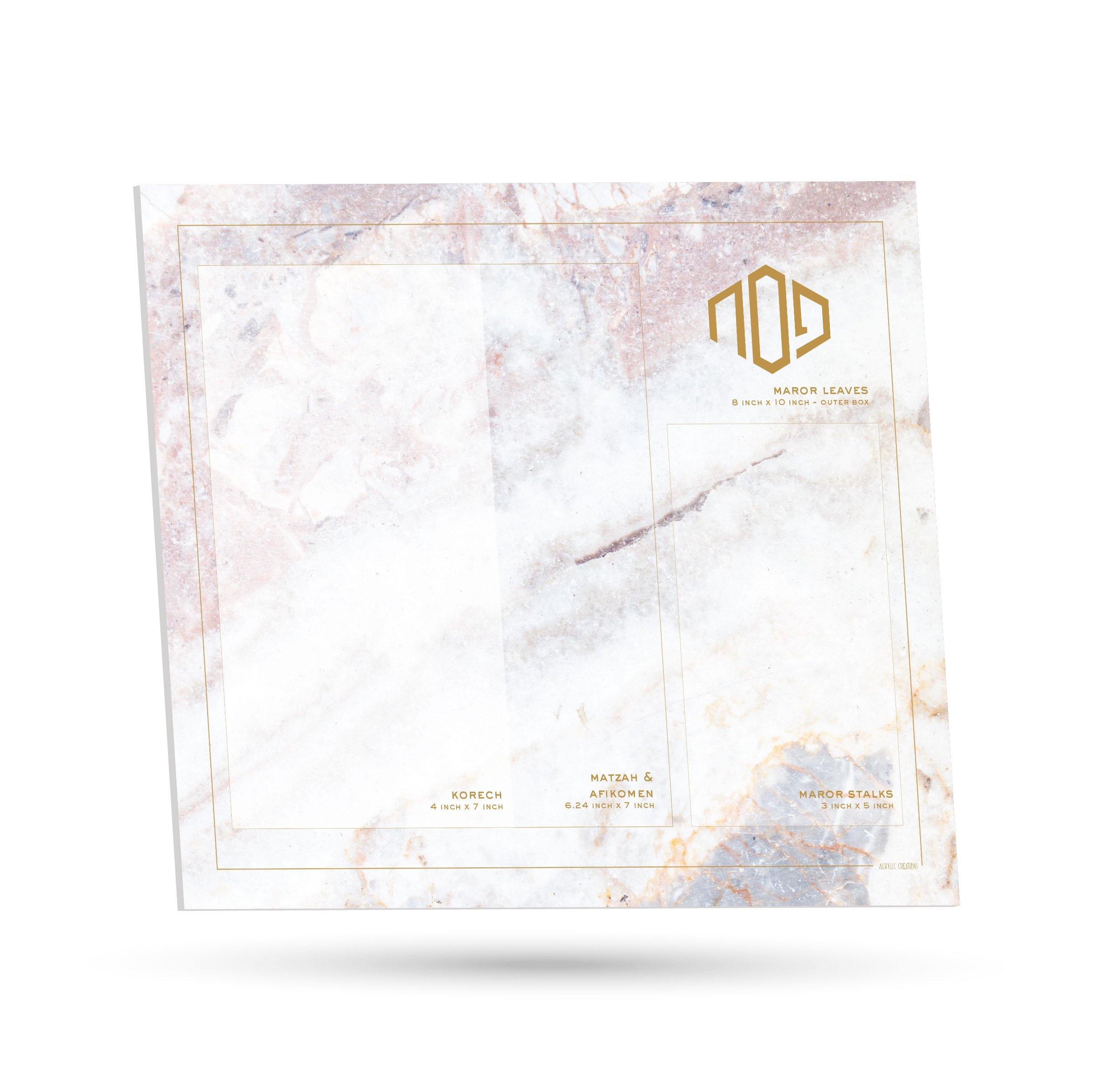 Granite Pesach Shiurim Card - Plastic - Acrylic Creations - Pesach Creations