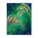 a picture of a painting on a green wall