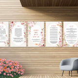 Blush Garden Sukkah Sign Series