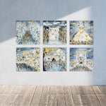 Blue and Gold Judaic Art Sukkah Sign Series - Nechama Fine Art x Sukkah Creations - Acrylic Creations - Sign